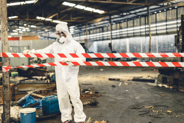 Professional Biohazard Cleanup technician working in Southampton, NY